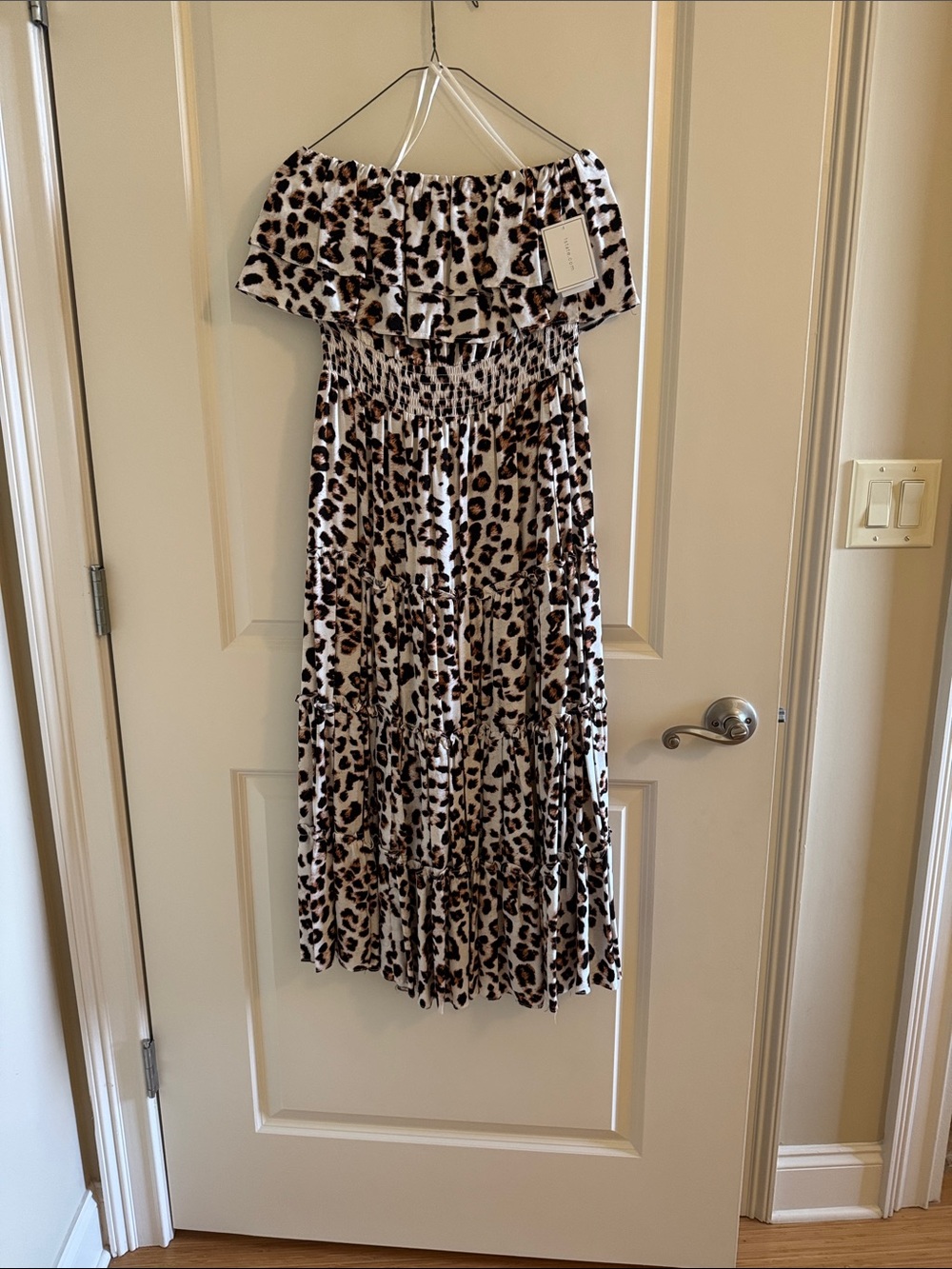 Macy's 1.STATE Beach Leopard Print Romper in Brown and Black. NWT. Size M